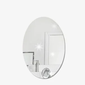 Frameless Oval Wall Mirror