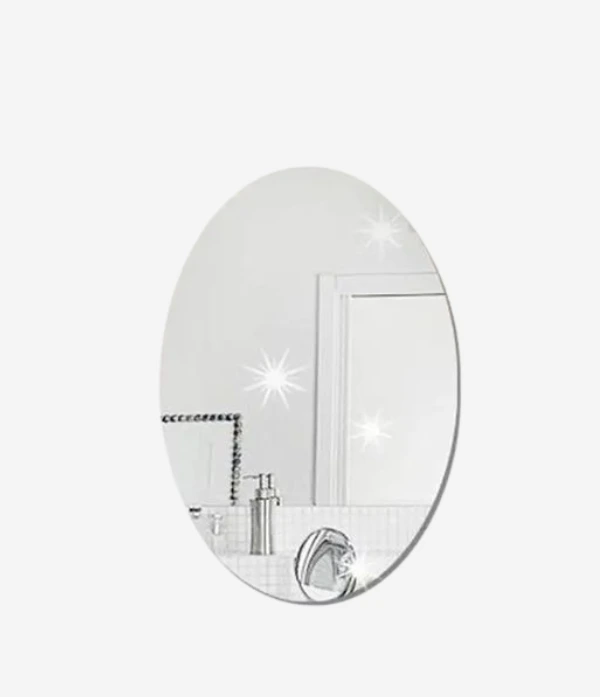 Frameless Oval Wall Mirror